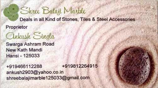 Shree Balaji Marble Hansi